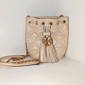 Tory Burch Mini Leather Bucket Bag